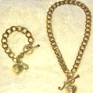 Juicy Couture Link Bracelet and Necklace Set